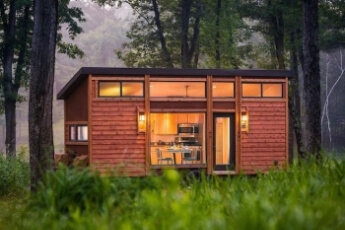 The "full size" tiny home, exterior
