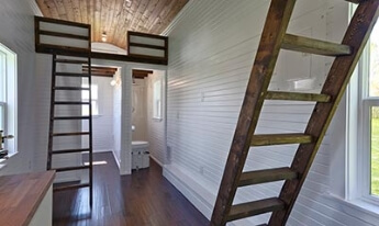 The "double-loft" tiny home, interior