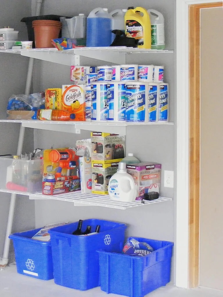 Cleaning supplies stored in locked cabinet to keep home safe from accidental ingestion